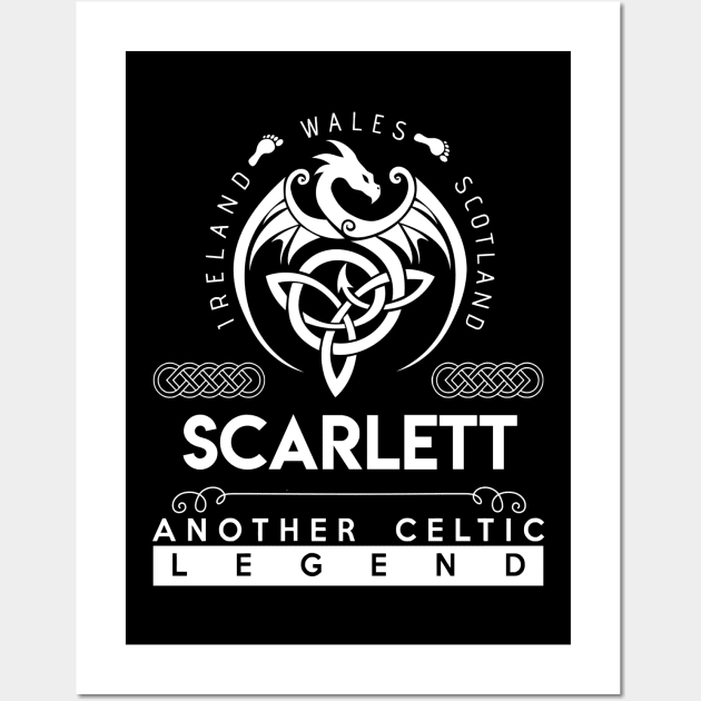 Scarlett Name T Shirt - Another Celtic Legend Scarlett Dragon Gift Item Wall Art by harpermargy8920